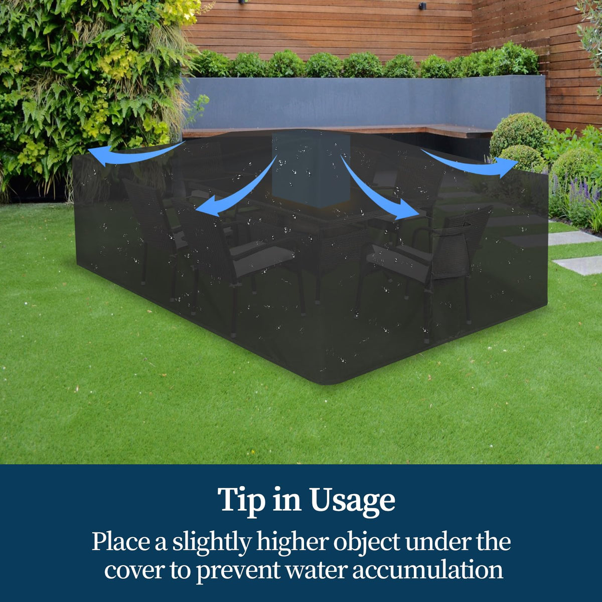Easy-Going usage tips show how to promote drainage and airflow