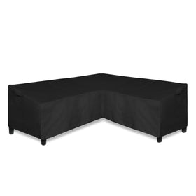 Easy-Going waterproof cover on the left side protecting the 85-inch sofa.