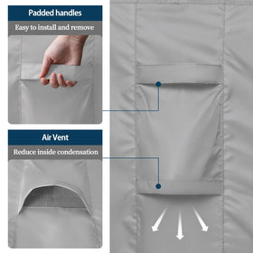 Easy-Going wind-ready design with buckles and hem cord for a snug seal.