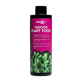 Easy Peasy liquid indoor plant food bottle shown for convenient watering and steady nourishment.