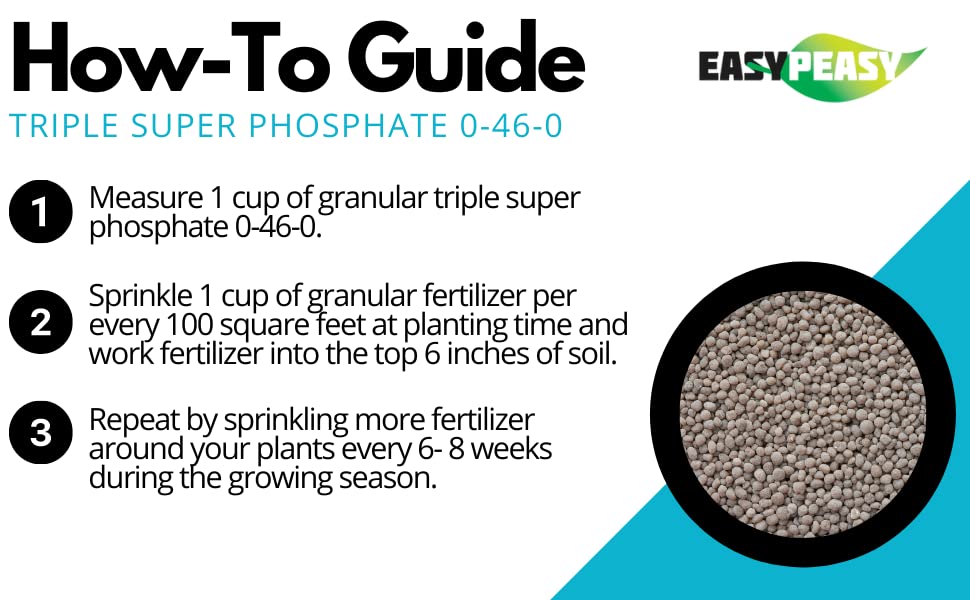Easy Peasy slow-release phosphate fertilizer delivering continuous soil nourishment