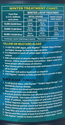EasyCare Algatec bottle pour demonstrates easy dosing for rapid algae reduction in water features.