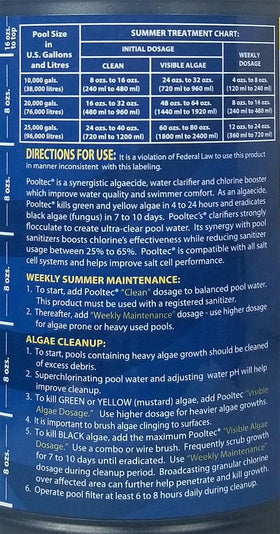 EasyCare PoolTec clarifier visual showcasing ultra clear pool water