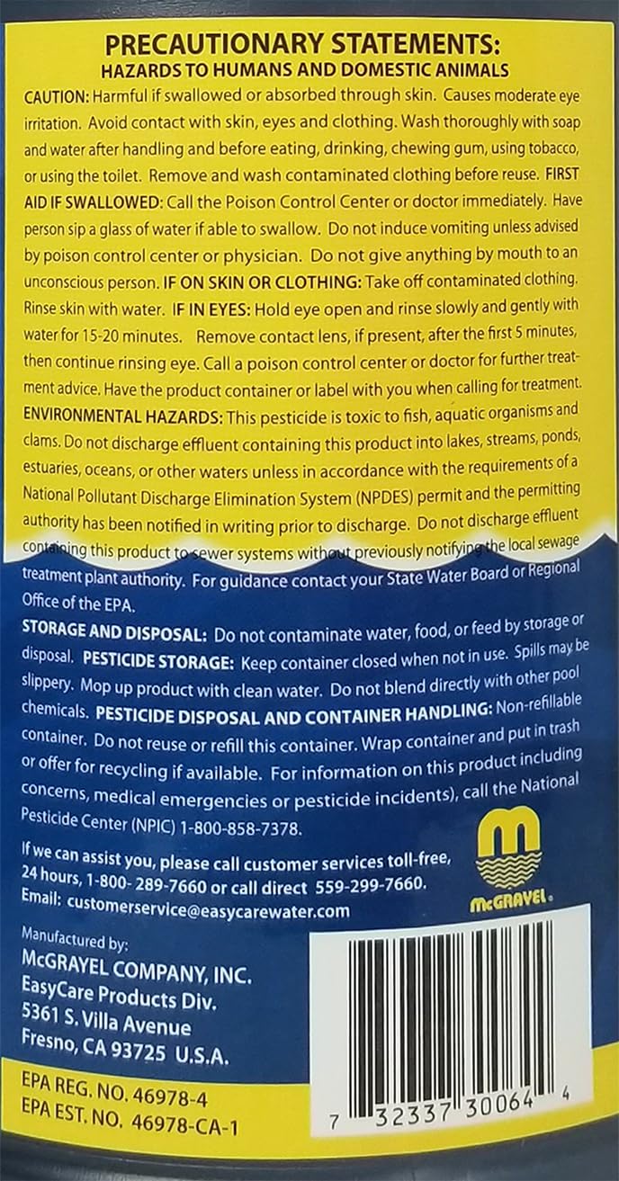 EasyCare PoolTec maintenance simplified bottle demonstrates easy pool care