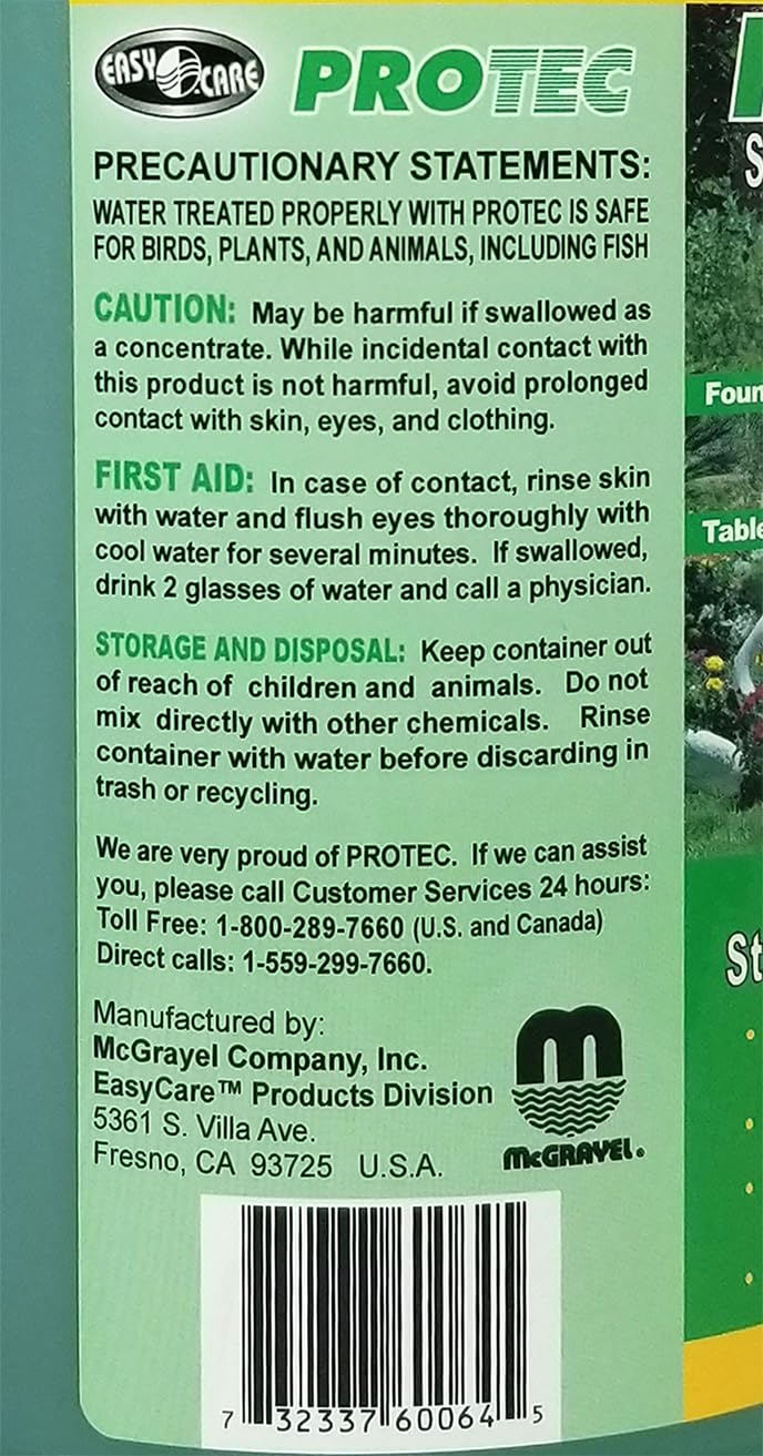 EASYCARE Protec 60064 bottle pour demonstrates easy monthly dosing to prevent buildup