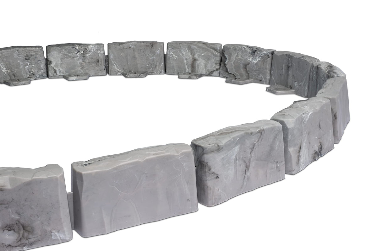 EasyFlex border curves and tree rings showcase flexible design for curves