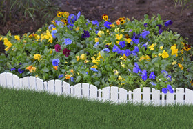 EasyFlex edging installed on landscape fabric helps weed suppression.