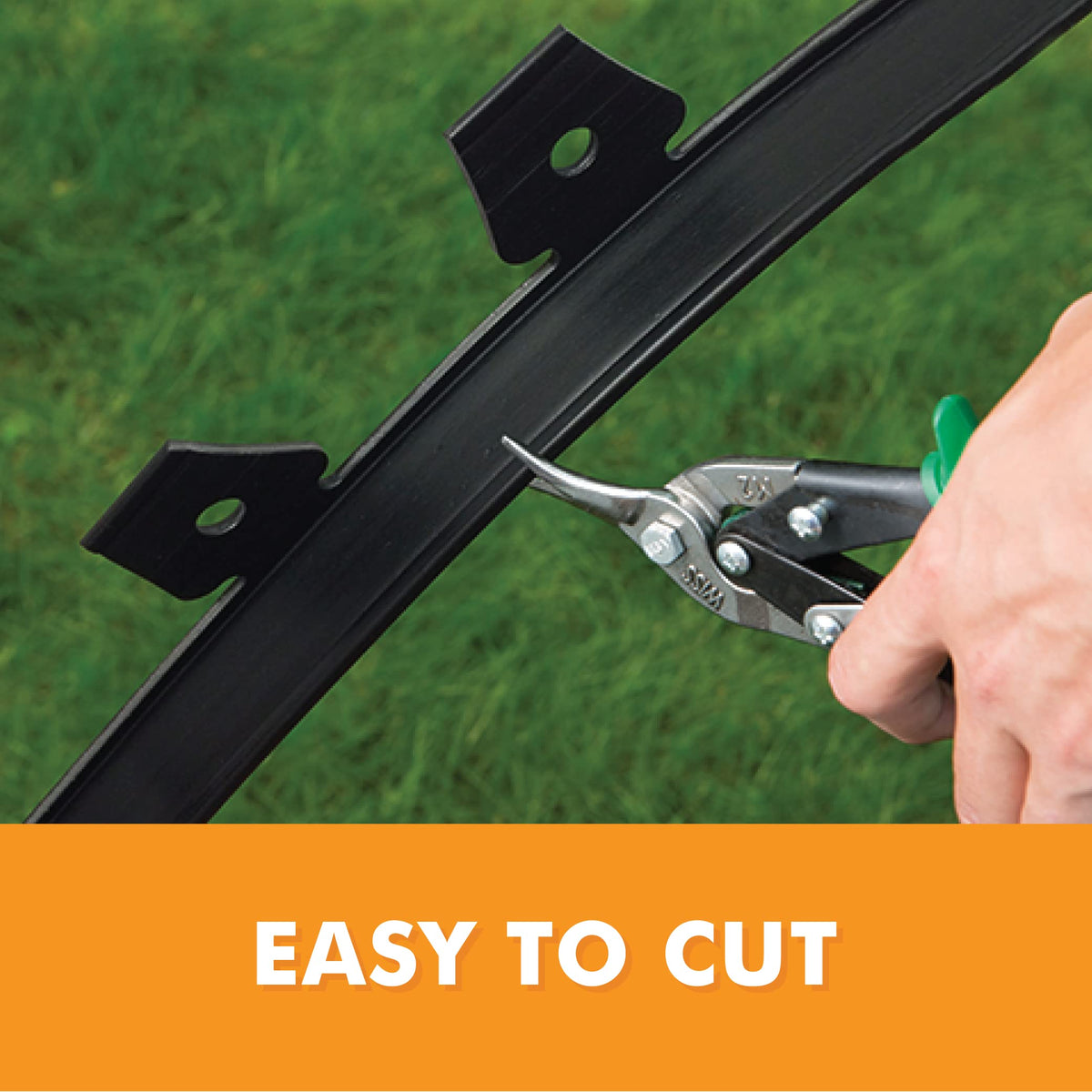 EasyFlex recycled plastic edging shows durable flexibility in multiple soil types.