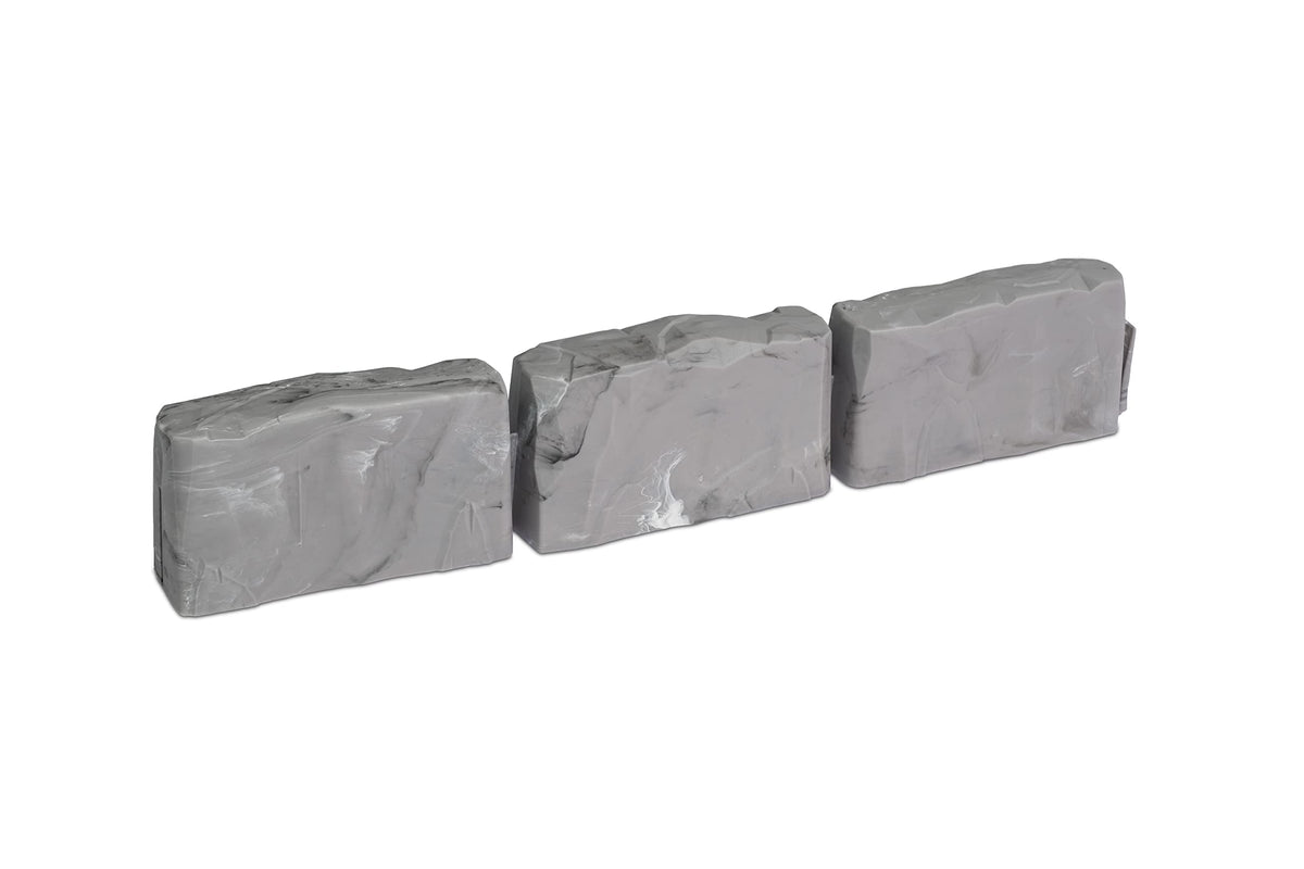 EasyFlex stone-look border straight section demonstrates clean, precise lines