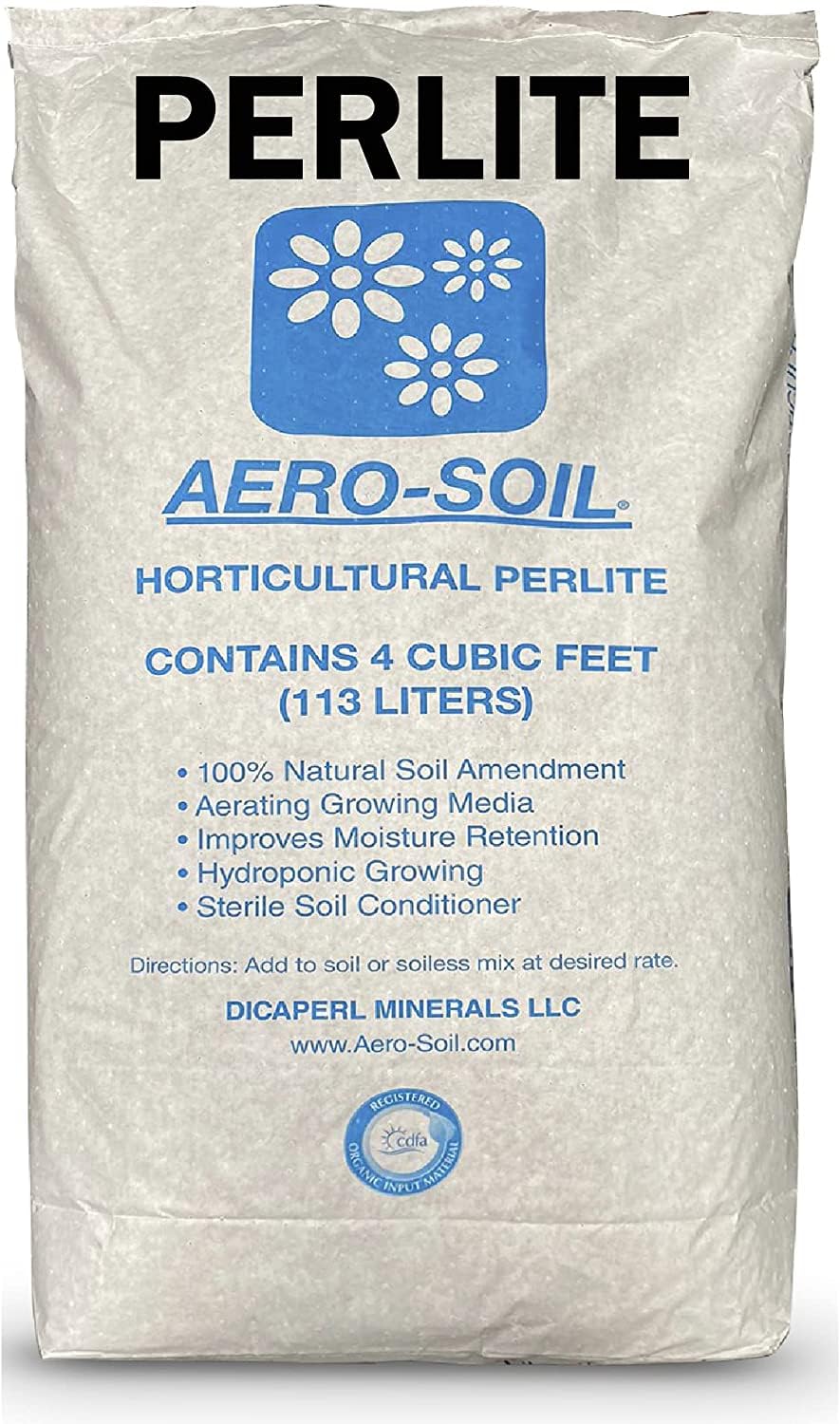 EASYGO Aero-Soil Perlite packaging shows lightweight soil conditioner for better aeration