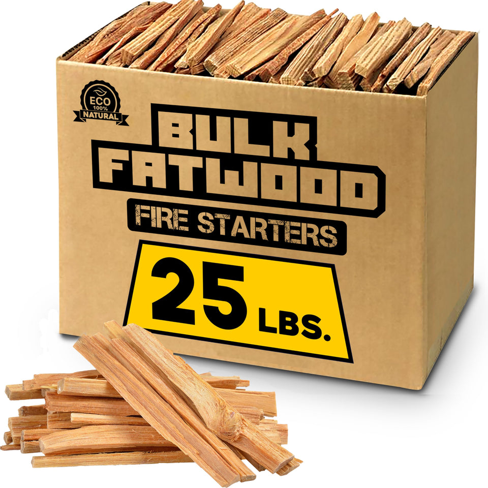 EASYGO Eco-Stix Fatwood bundle ready to start a fire quickly.