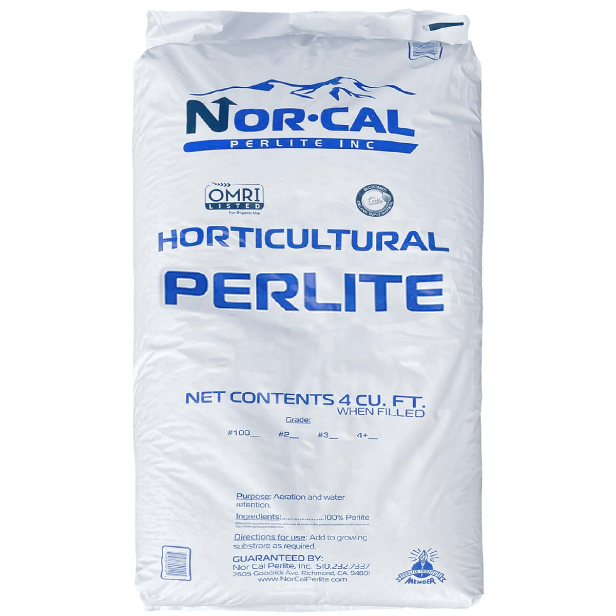 EasyGo Perlite 4cuft bag front view enhances soil drainage and aeration.
