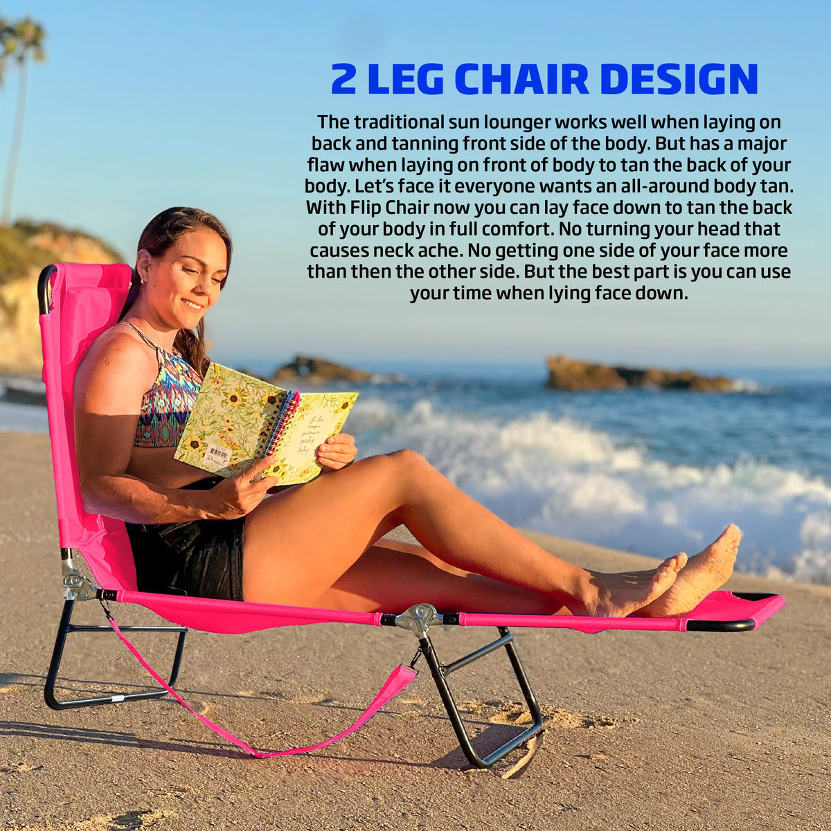 EASYGO PRODUCTS pink lawn chair foldable design for easy storage