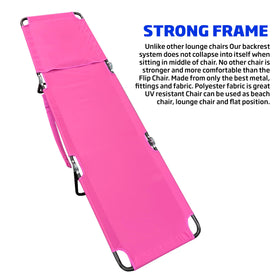EASYGO PRODUCTS pink lawn chair with multi-position backrest for customized comfort