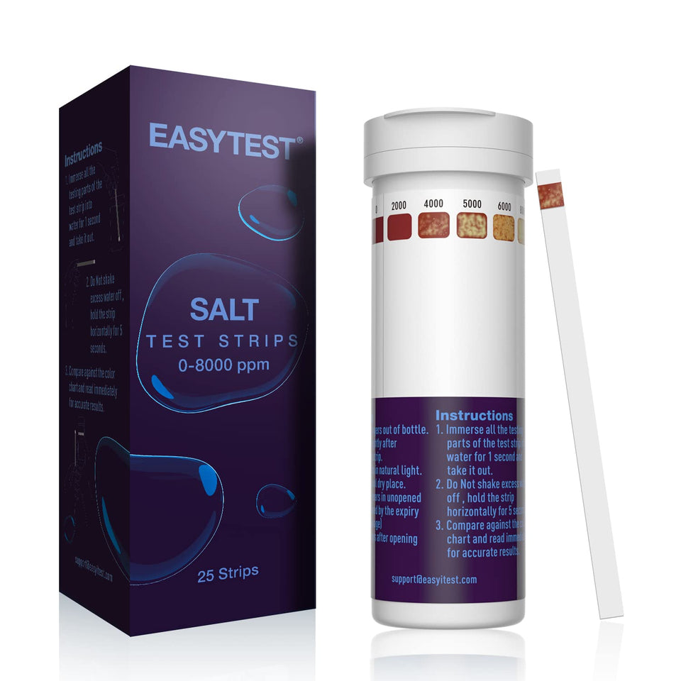 EASYTEST saltwater pool test strips 25-count for quick, reliable readings