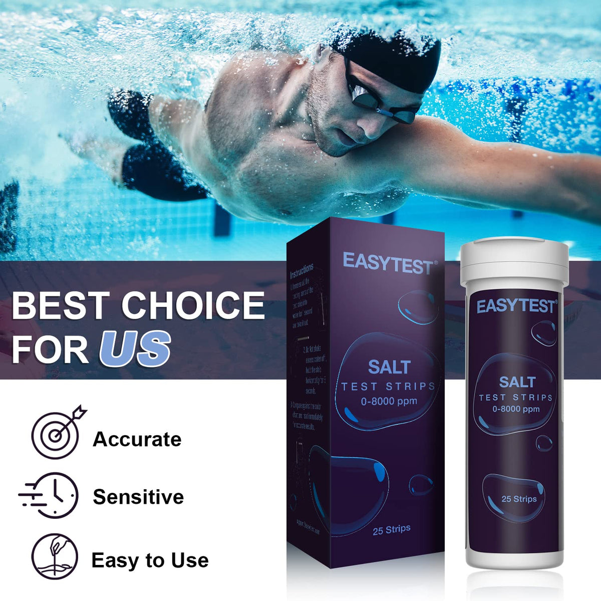 EASYTEST sodium chloride ppm scale helps precise adjustment