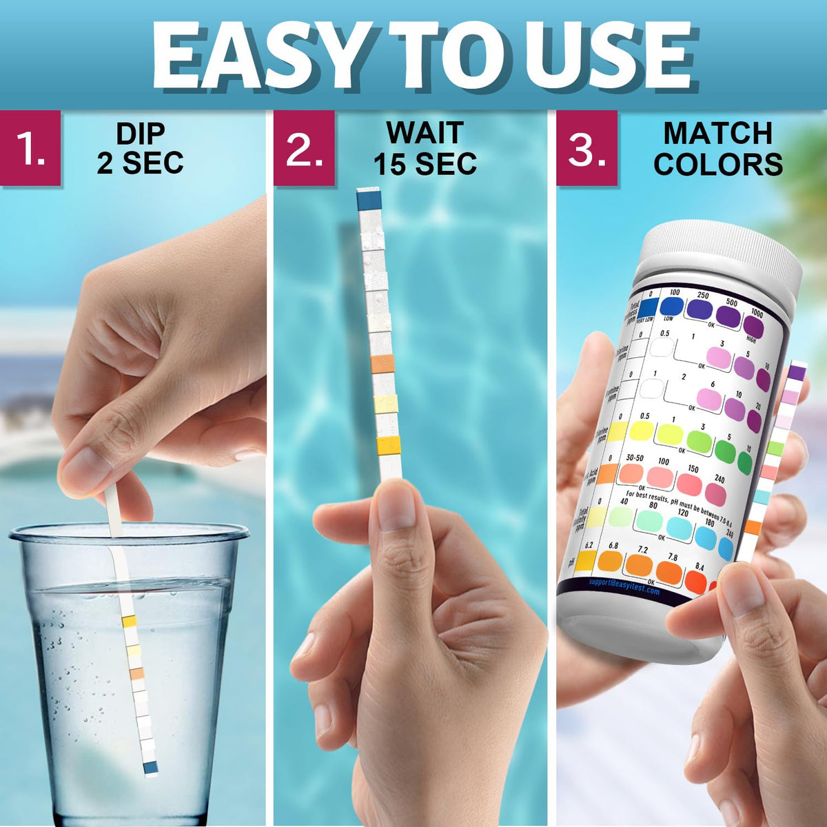 EasyTEST high-accuracy-strips deliver reliable readings