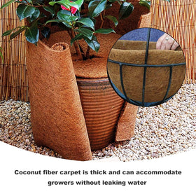 EATAKWARD brown coco liner roll—long, multipurpose, suitable for wide planters