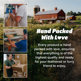 13x13-inch nesting pad fits standard laying boxes for easy setup.