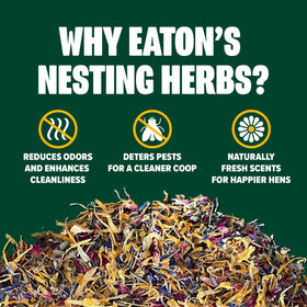 Eaton Nesting Herbs pest deterrent for a cleaner coop