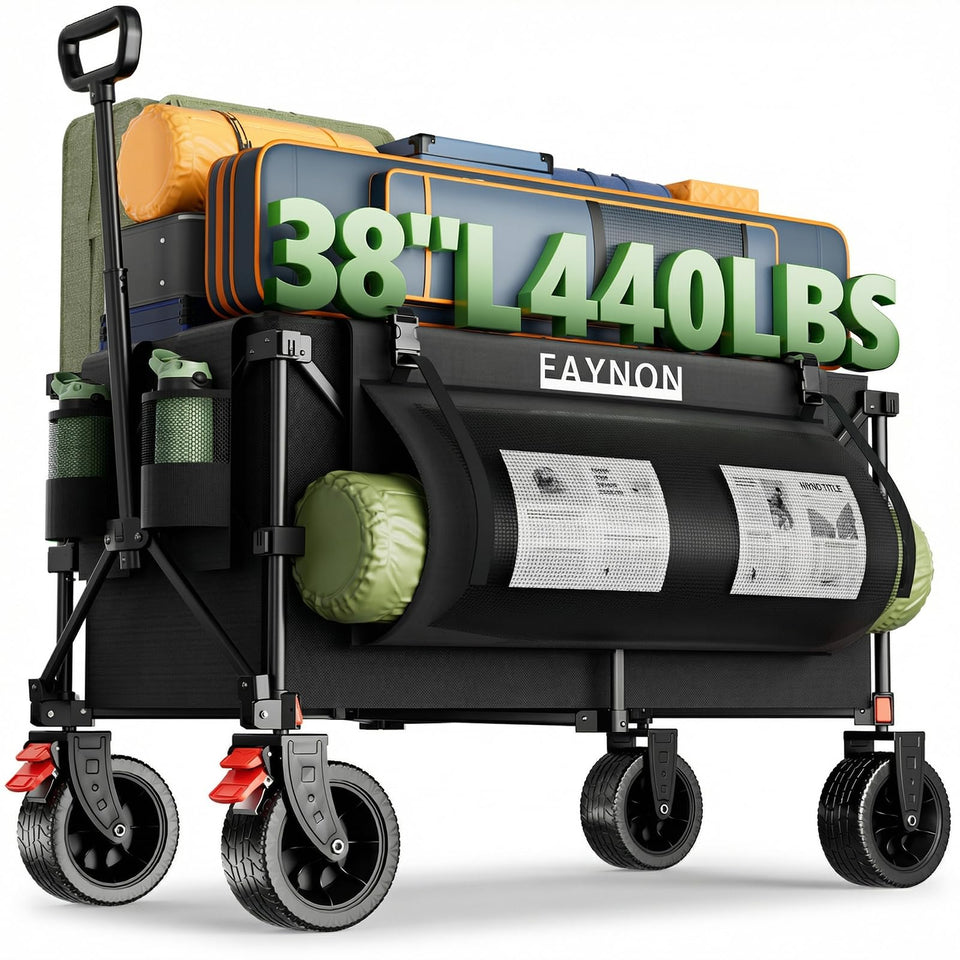 EAYNON collapsible wagon frame with durable build for heavy-duty hauls