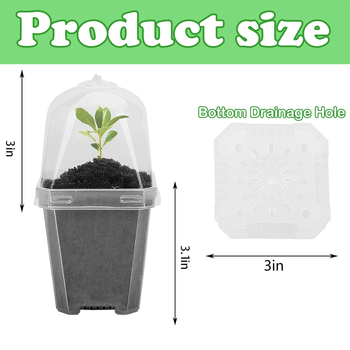 EBaokuup clear pots show a stackable design for space-saving gardening.