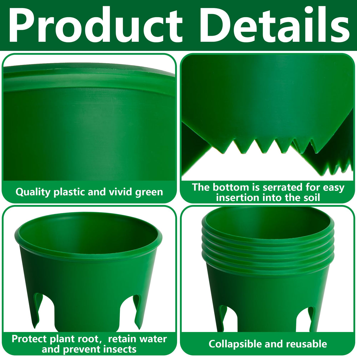 EBaokuup 7-inch planting ring weed-boundary showcases easy soil containment and pest deterrence