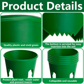 EBaokuup 7-inch planting ring weed-boundary showcases easy soil containment and pest deterrence