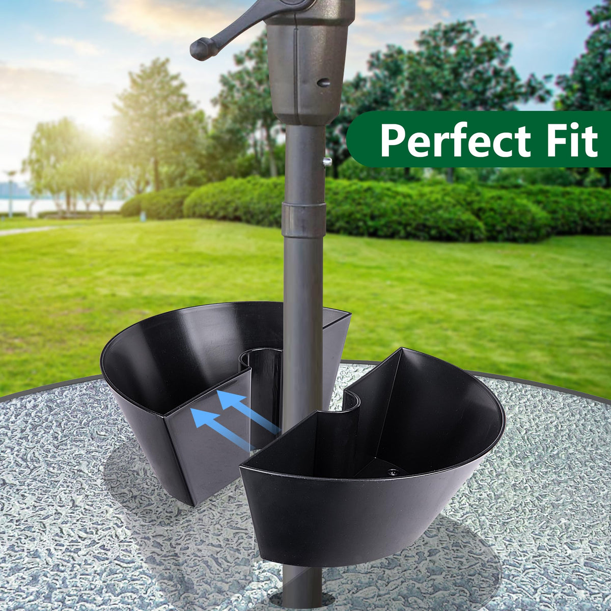 EBaokuup umbrella planter anti-scratch base protects surfaces