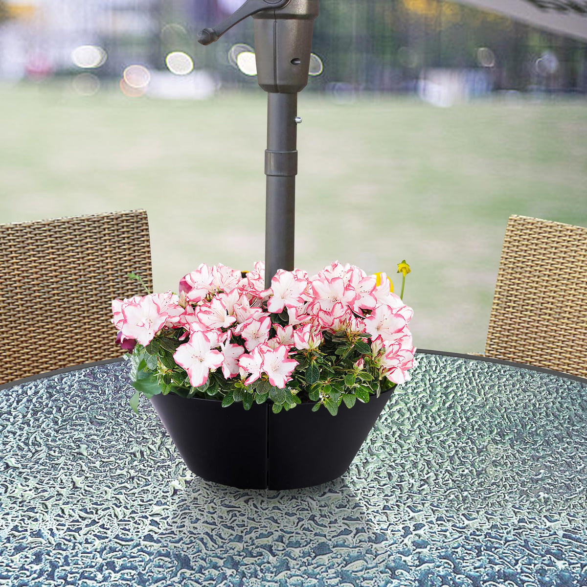 EBaokuup umbrella planter drainage holes keep soil airy and dry