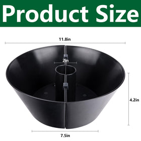 EBaokuup umbrella planter half-circle top view highlights compact centerpiece potential