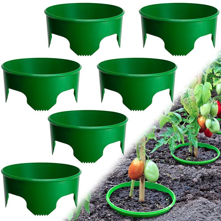 EBaokuup plant ring with 10inch diameter directs water to the roots.