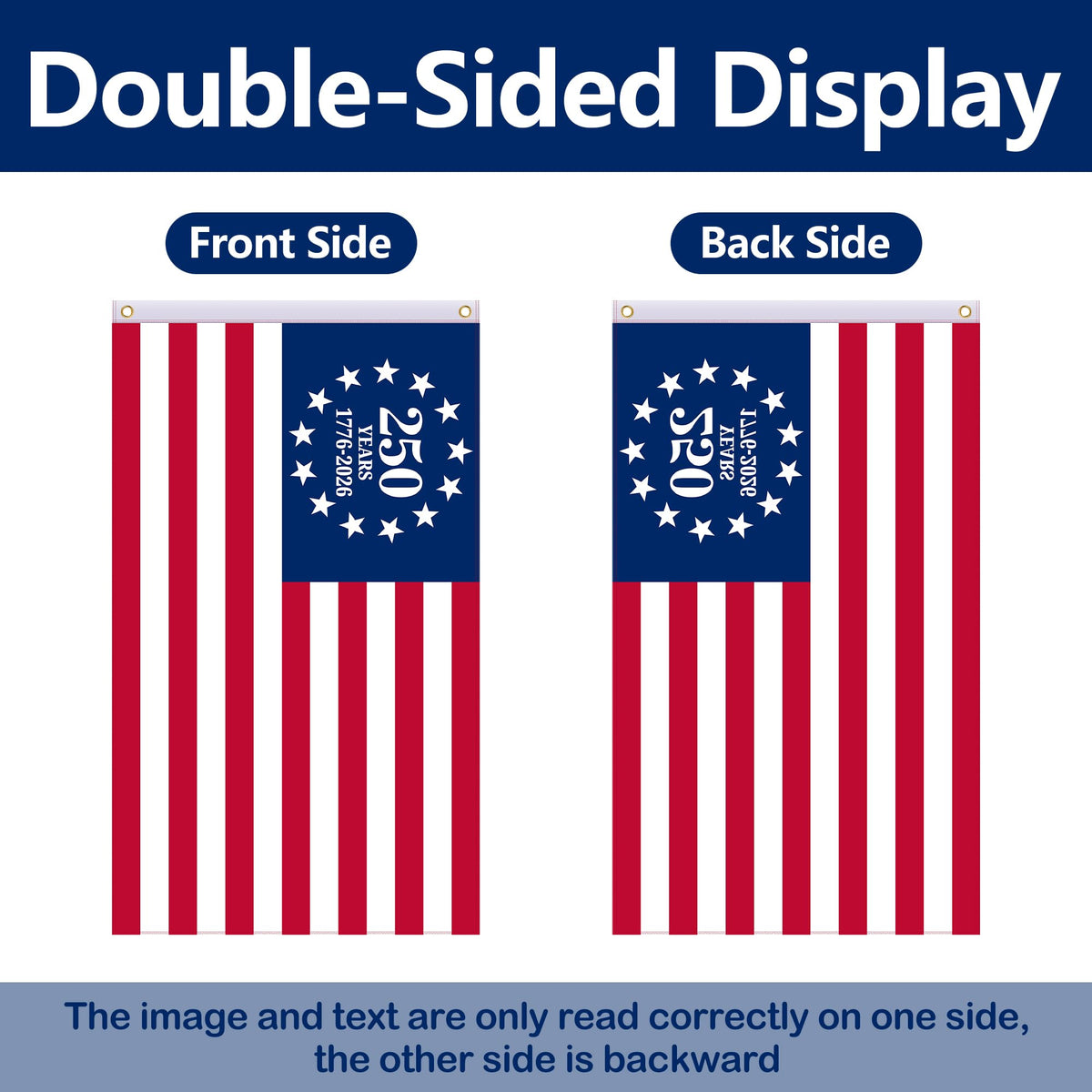 EBaokuup premium polyester flag resists wrinkles and fading in sunlight