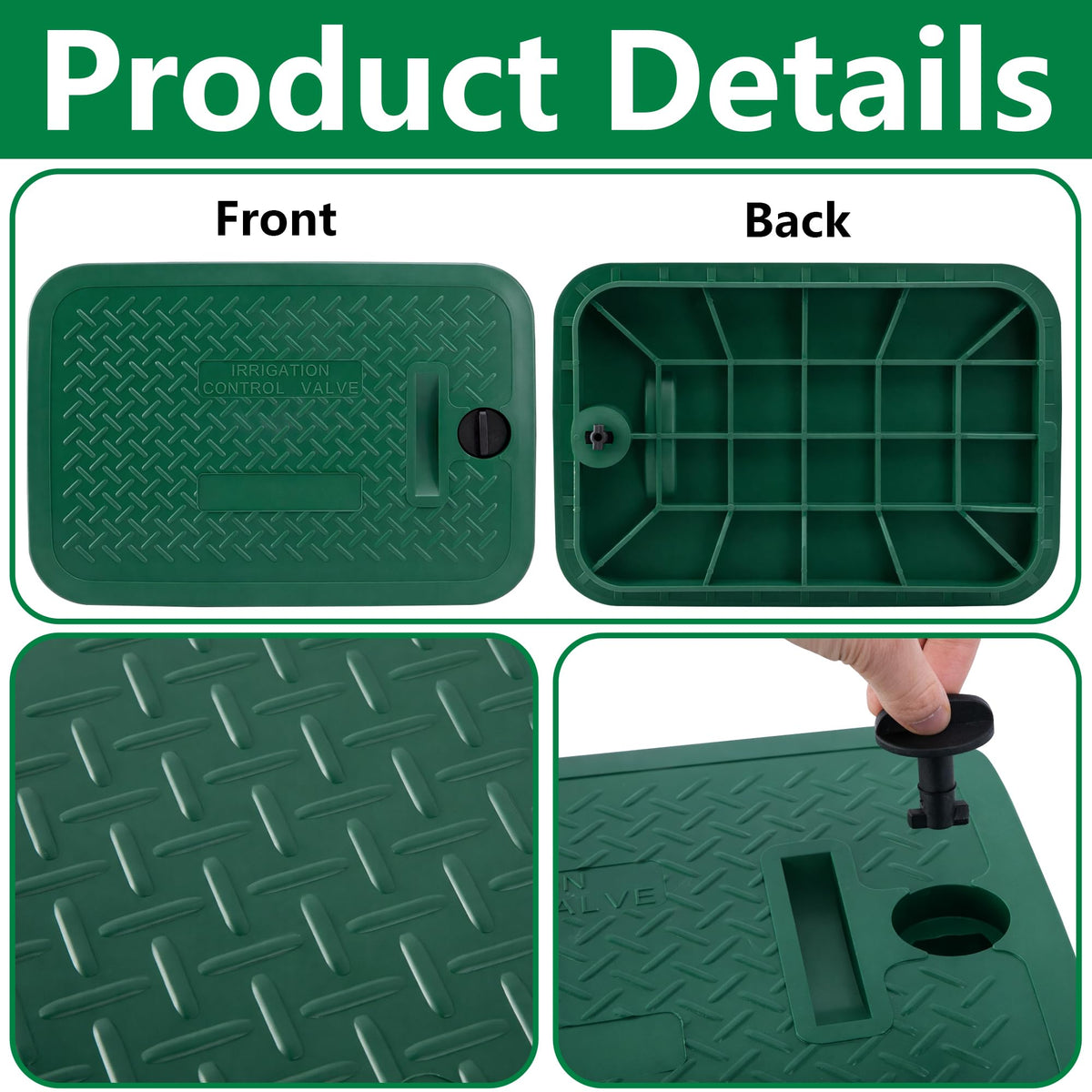 EBaokuup green lawn blend helps conceal the cover in your yard.