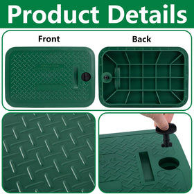 EBaokuup green lawn blend helps conceal the cover in your yard.