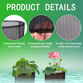 EBaokuup flexible and unbreakable PVC material in a sturdy square pond pot