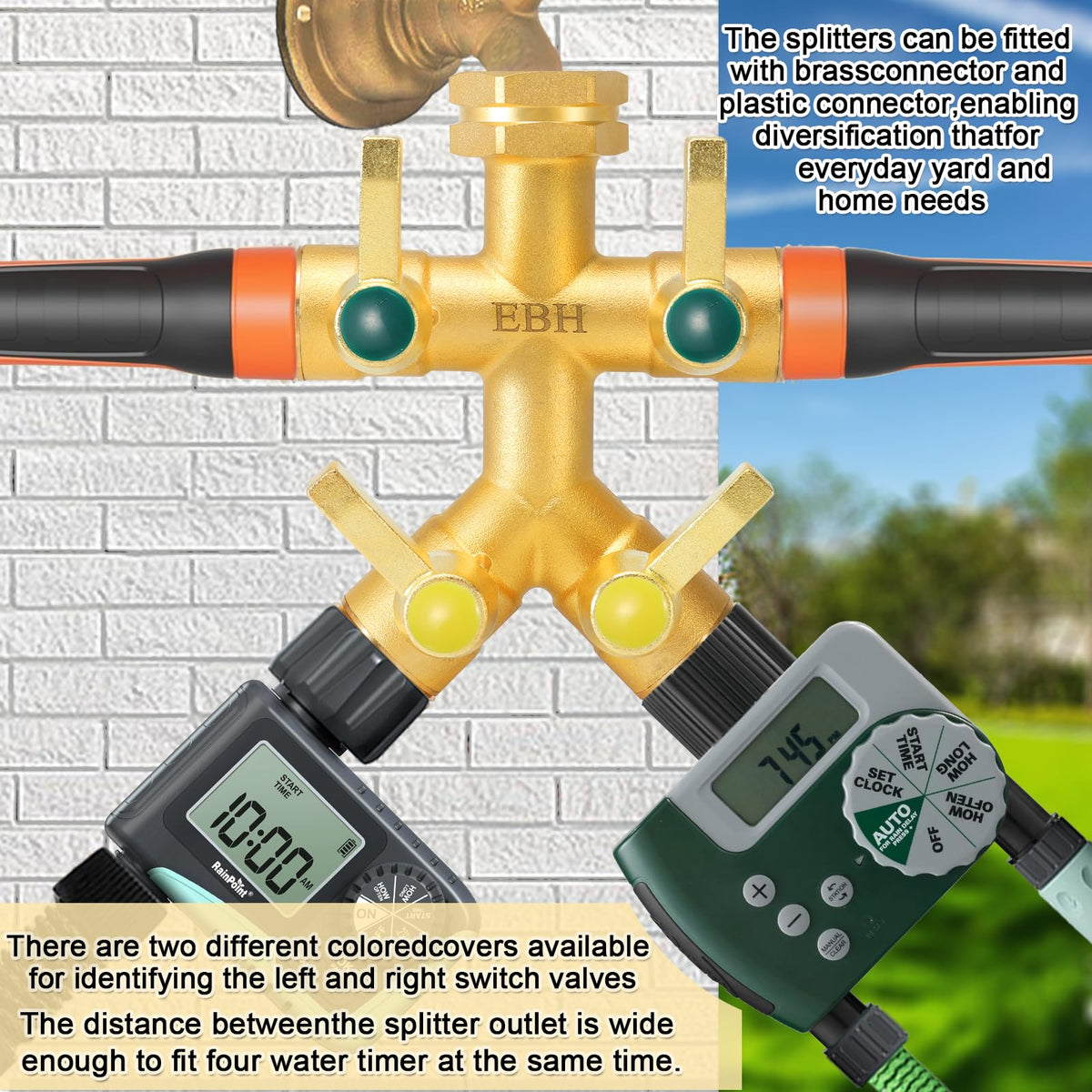 EBH durable brass construction withstands outdoor use and weather