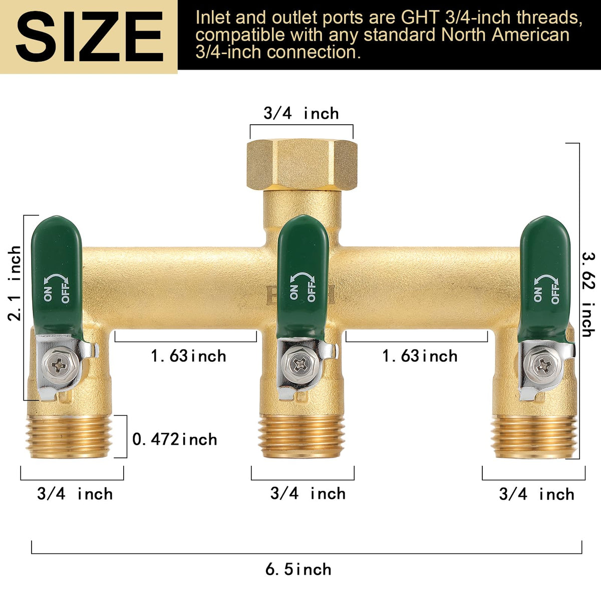 EBH ergonomic long-handled design provides comfortable, precise water control.