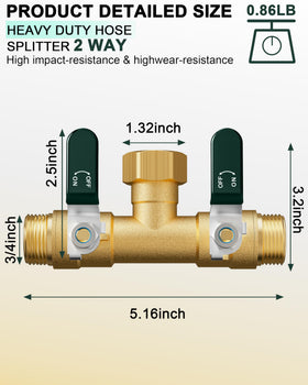 EBH ergonomic metal handle enabling comfortable grip during valve adjustments.