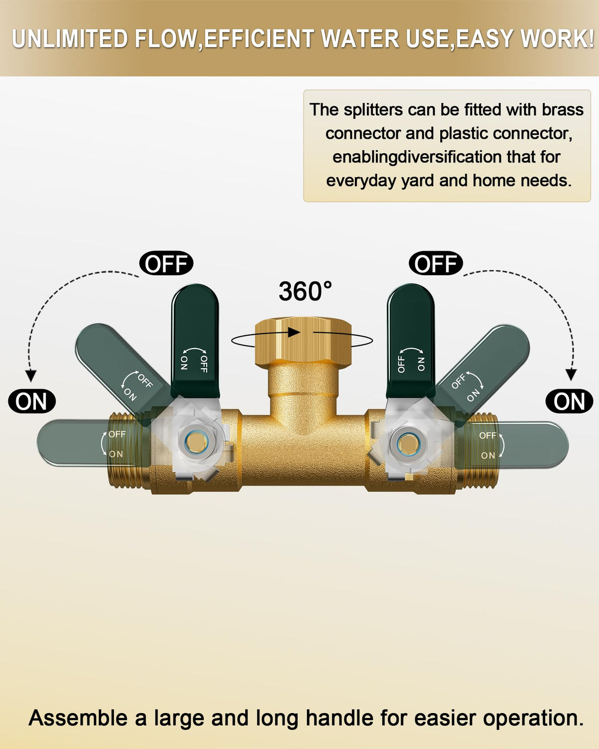 EBH sturdy brass construction withstands weather and heavy outdoor use.