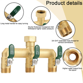 EBH upright outlet design aligns hoses with attachments for easy setup.