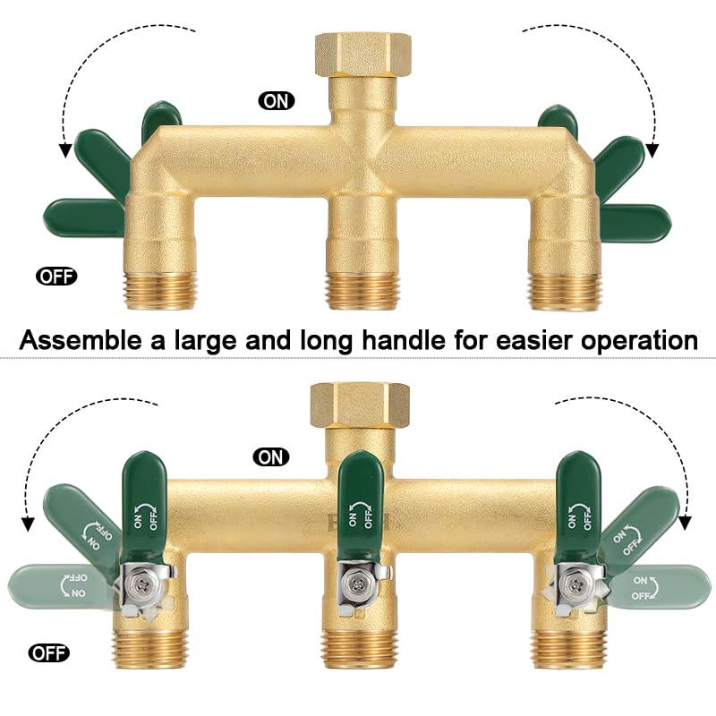 EBH wide three-quarter-inch thread fits most hoses and spigots.
