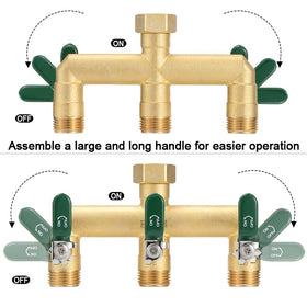 EBH wide three-quarter-inch thread fits most hoses and spigots.