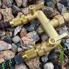 EBH 3/4-inch connection fits most faucets, enabling universal compatibility for outdoor watering.
