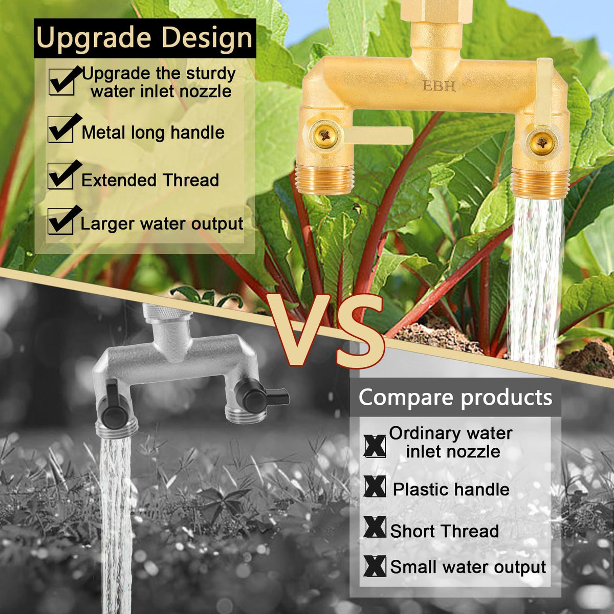 EBH UV-resistant body withstands sunlight for longer outdoor performance without frequent replacements.