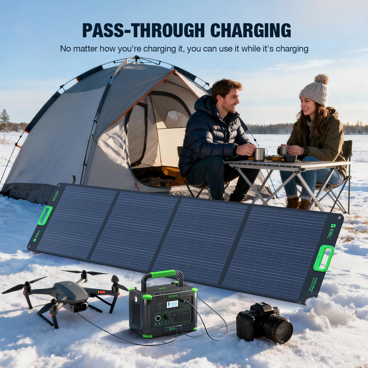 EBL LCD display shows real-time power status for easy planning.
