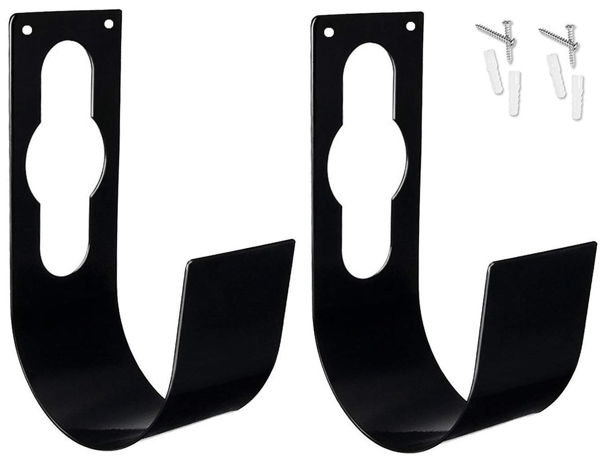Ebliiny 2-pack garden hose hanger mounted on wall keeps hoses neat and accessible.