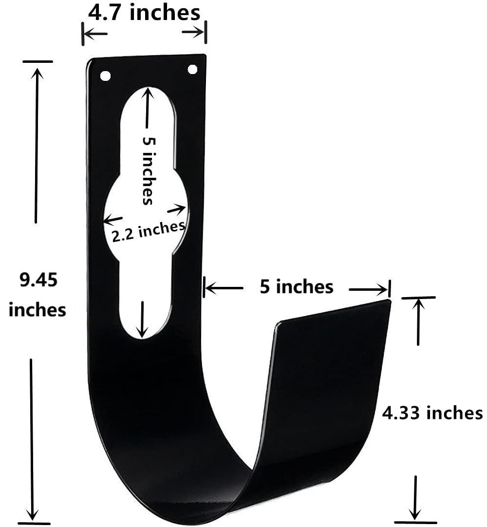 Ebliiny rustproof hose hook secures long hoses without bending or kinks.