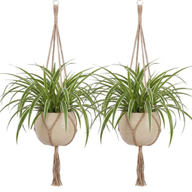 EBOOT 2-pack macrame hanger top ring for secure ceiling hanging and quick setup.
