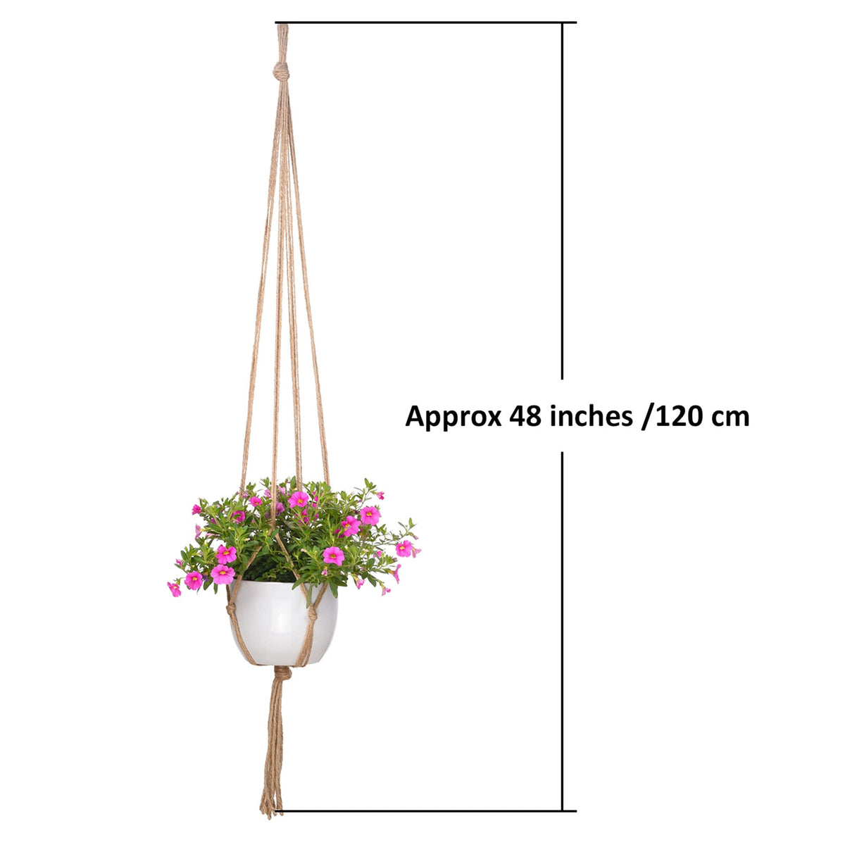 EBOOT macrame plant hanger suitable for indoor and outdoor use